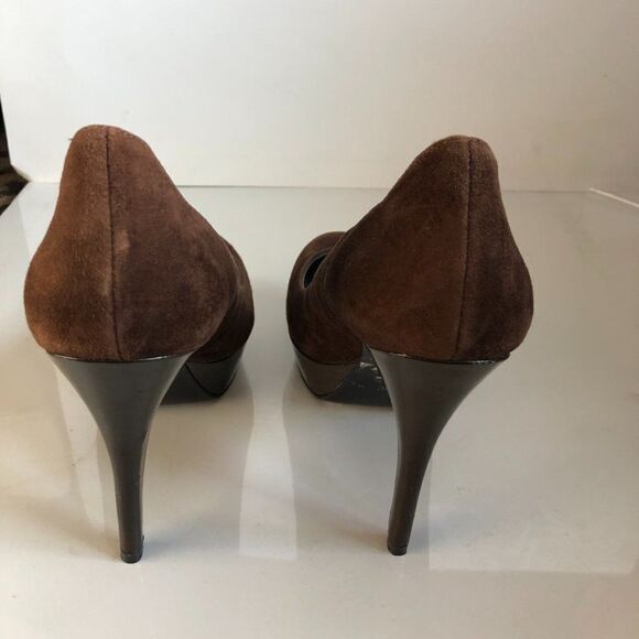 Guess Shirah Women's Brown Suede Heels Platform Pumps Size 7.5 - Picture 4 of 6